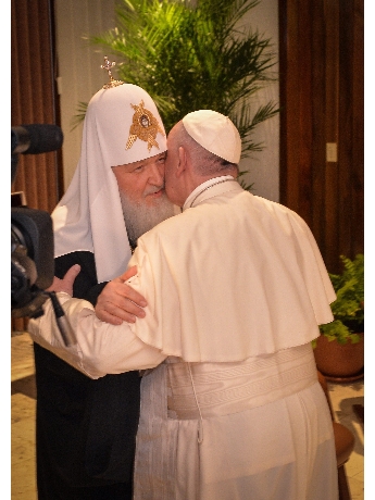 Francisco y el Patriarca ruso  (ANSA).