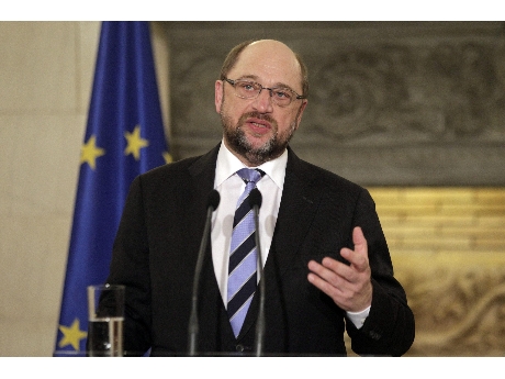 Martin Schulz en Atenas  (ANSA). 