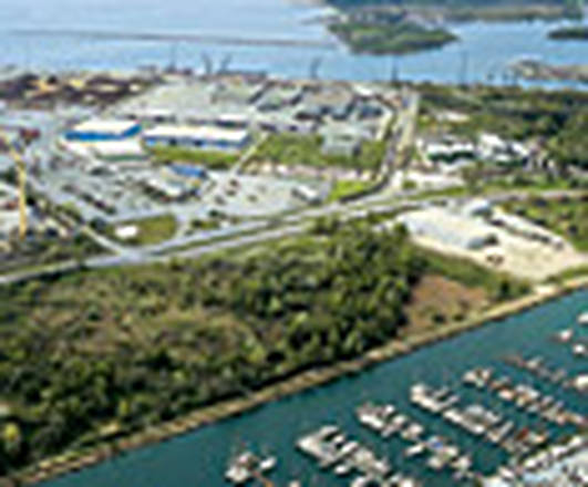 Veduta aerea del porto di Monfalcone