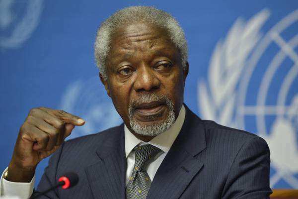 L'inviato dell'Onu Kofi Annan