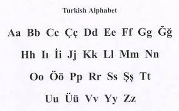 L'alfabeto turco