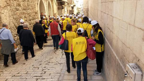 Un'immagine della marcia della pace a Gerusalemme organizzata dall'Opera Romana Pellegrinaggi