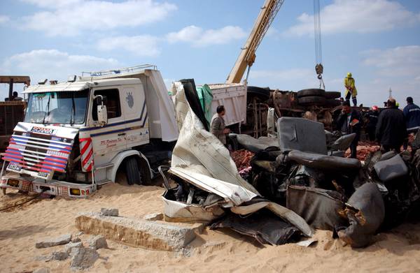 Un mega incidente stradale in Egitto
