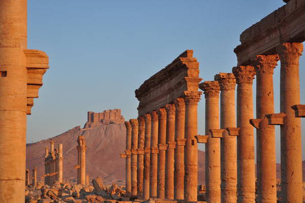Le monumentali rovine del sito di Palmira (foto dal sito dell'Unesco)