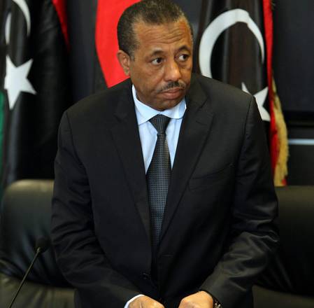 Il primo ministro  Abdullah al-Thani , del governo libico di Tobruk, riconosciuto dalla comunità internazionale