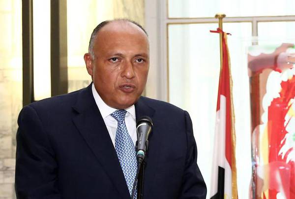 Il ministro degli esteri egiziano Sameh Shoukry (archivio)