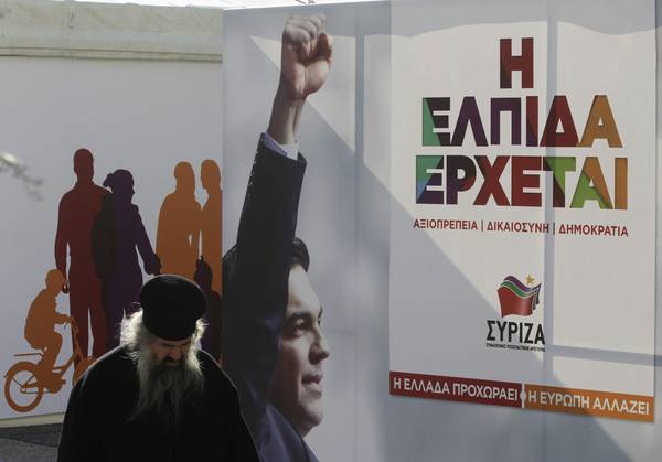 Manifesti per le elezioni in Grecia