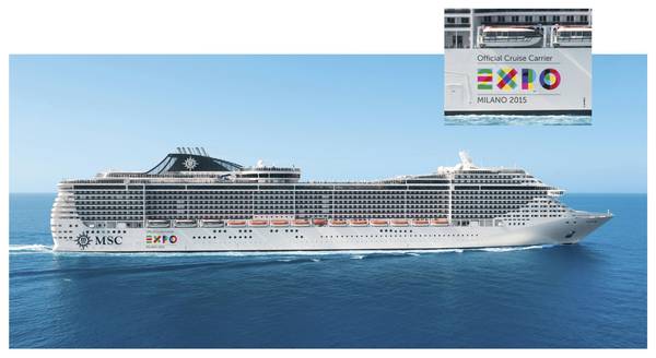 Expo: Msc Crociere sarà l'Official Cruise Carrier
