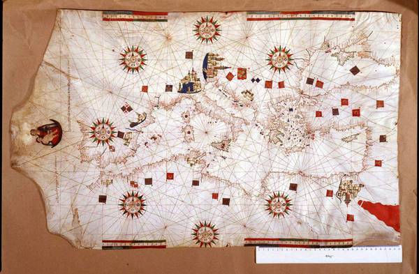 A Mediterranean sea ancient map