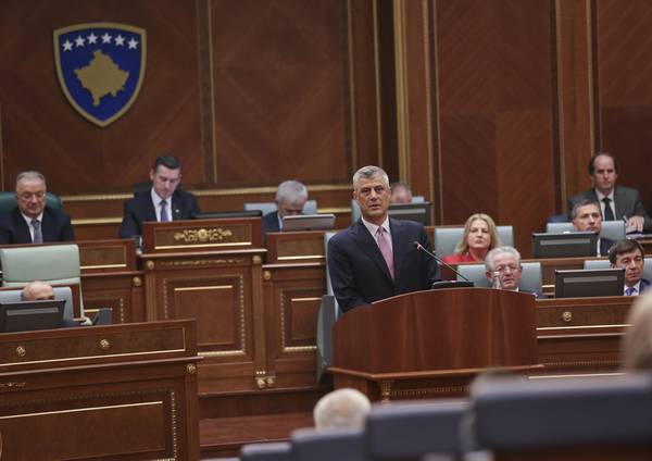 Il neo presidente eletto del Kosovo, Thaci