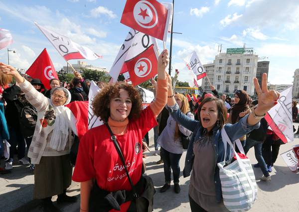 Manifestazione a Tunisi per la Giornata internazionale della donna (archvio)