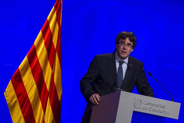Il presidente catalano, Carles Puigdemont
