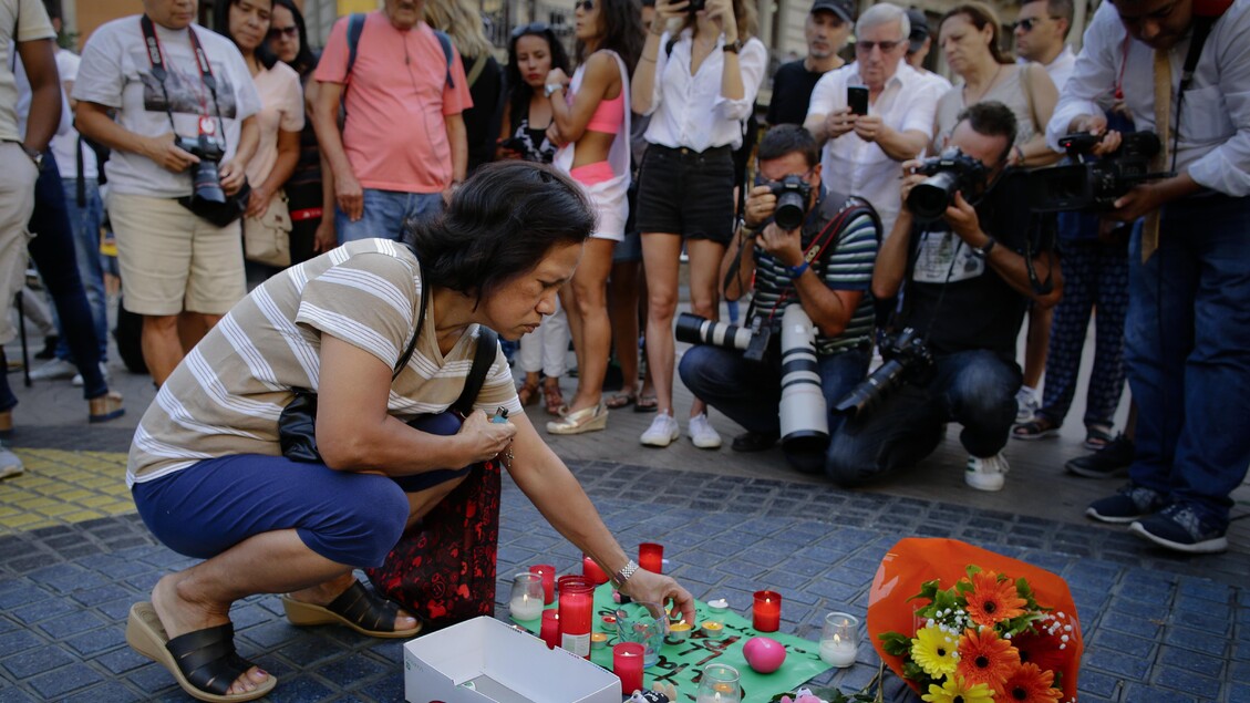 Barcellona: la Rambla riaperta al pubblico © ANSA/AP