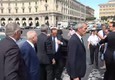 Vanzina, Berlusconi e Gianni Letta arrivano ai funerali © ANSA