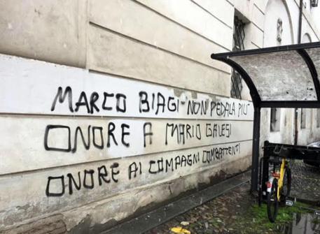 A Modena scritte contro il professore ucciso dalle Br © ANSA