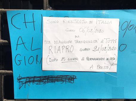 Il cartello comparso a Foggia © ANSA