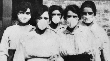 Una foto d'epoca, durante l'epidemia di influenza spagnola © EPA