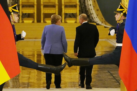 Otros tiempos. Angela Merkel con Vladimir Putin en Moscú en agosto de 2021.