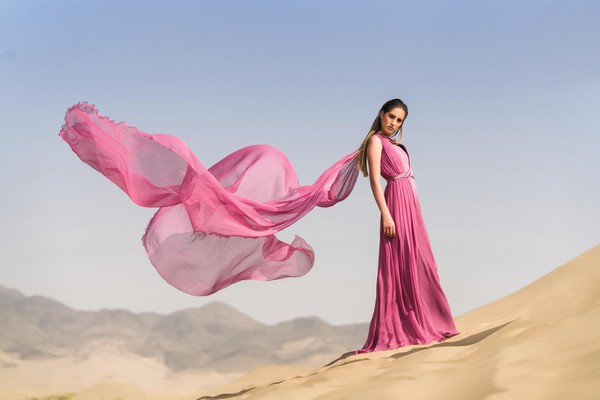 la modella saudita Taleedah Tamer - ANTONIO GRIMALDI AW 18/19 COUTURE CAMPAIGN