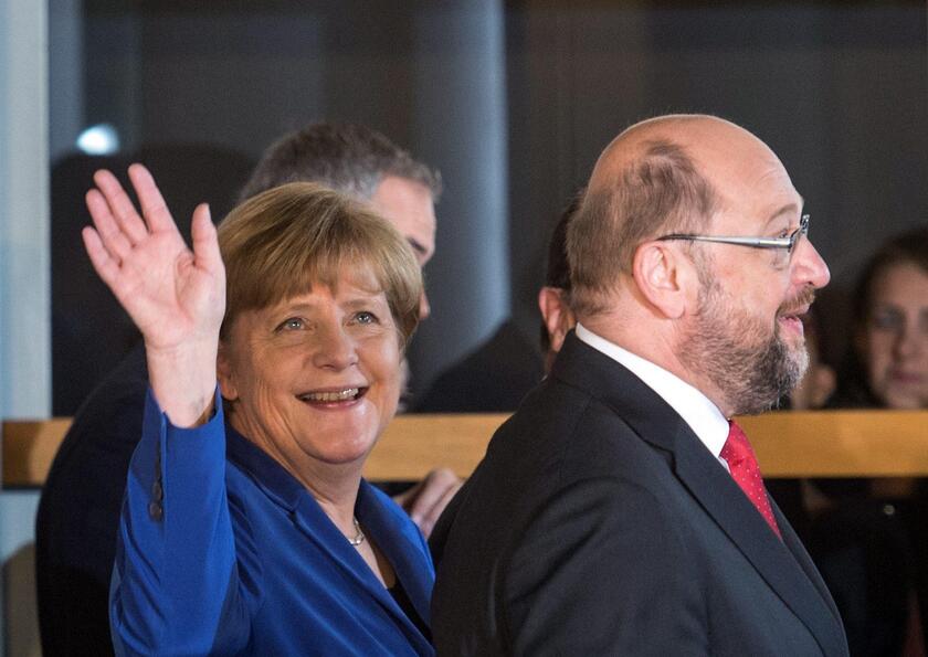 Angela Merkel e Martin Schulz © ANSA/EPA