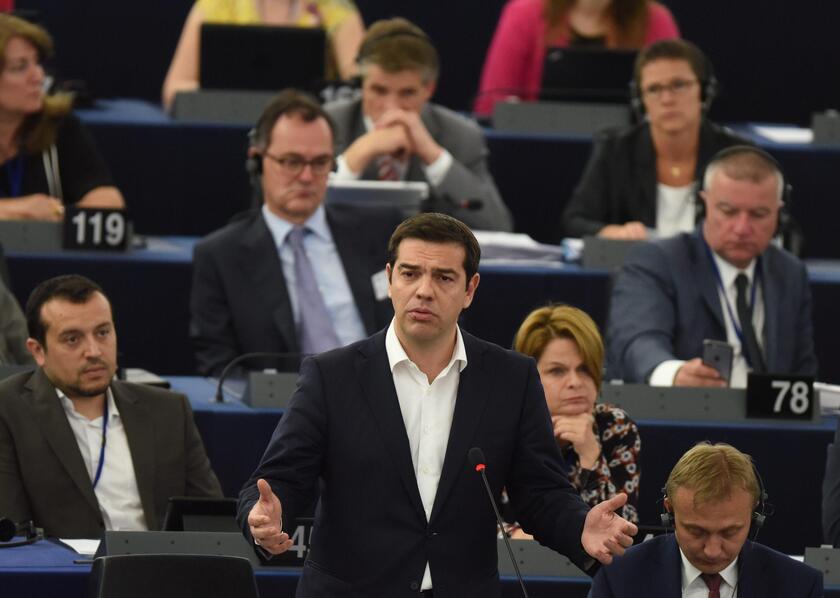 Il dibattito sulla Grecia con Tsipras © ANSA/EPA