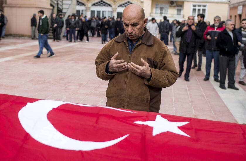 Funeral of Turks who died allegedly from a rocket fired from Syria © ANSA/EPA