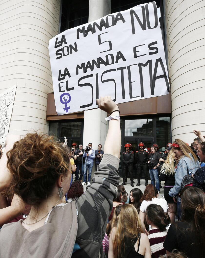 Protest against gang rape sentencing in Spain © ANSA/EPA