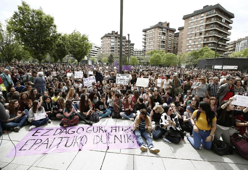Protest against gang rape sentencing in Spain © ANSA/EPA