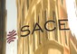 Una foto della sede di SACE a Roma con la targa che si trova all'entrata © Ansa