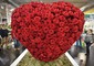 A big heart made of red roses is on display at the flower show in Essen, Germany, Thursday, Jan. 25, 2018. (ANSA/AP Photo/Martin Meissner) © Ansa