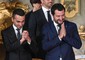I due vice premier Luigi Di Maio (ministro del Lavoro) e Matteo Salvini (ministro dell'Interno - D)  durante il giuramento del Governo al Quirinale, Roma, 1 giugno 2018 © 