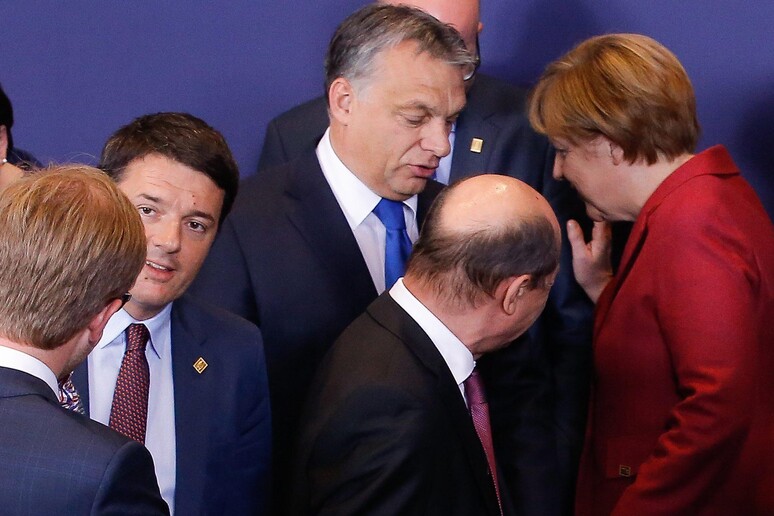 Alcuni leader europei al Vertice Ue di Bruxelles © ANSA/EPA