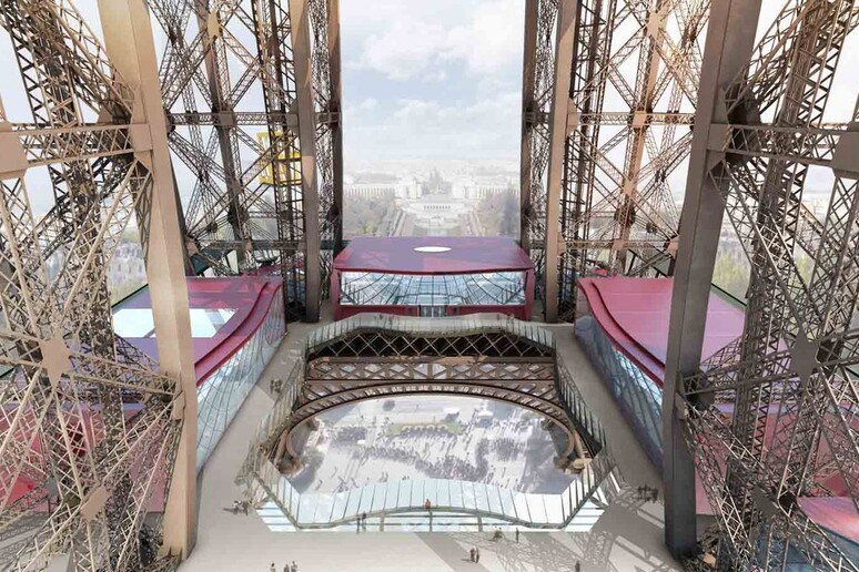 Il modello del nuovo primo piano della Tour Eiffel a Parigi -     RIPRODUZIONE RISERVATA