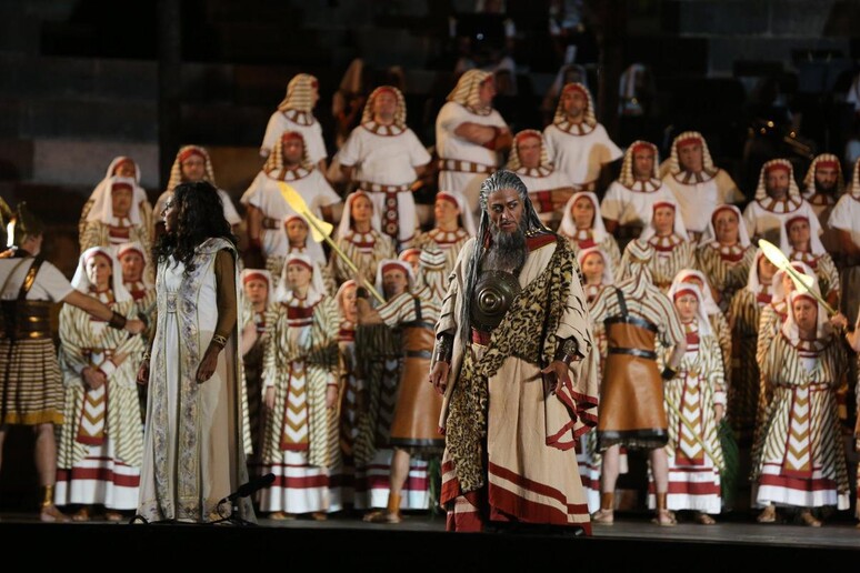 Un allestimento dell 'Aida all 'Arena di Verona -     RIPRODUZIONE RISERVATA
