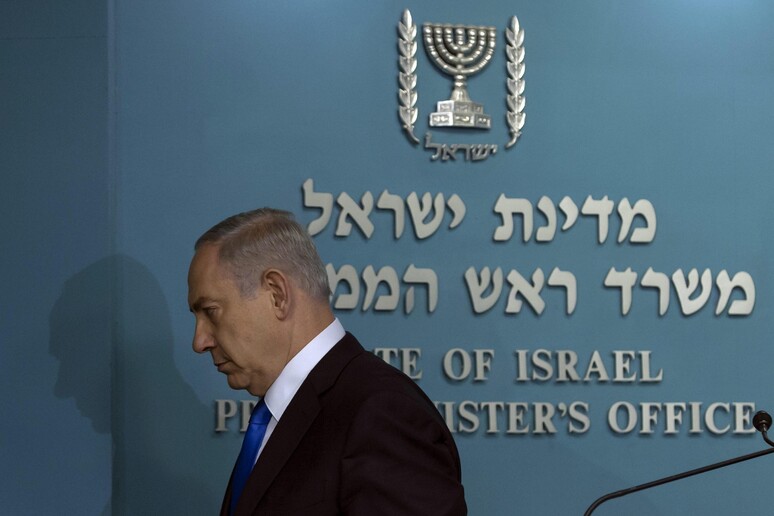 Israeli PM Benjamin Netanyahu in a press conference in Jerusalem © ANSA/EPA