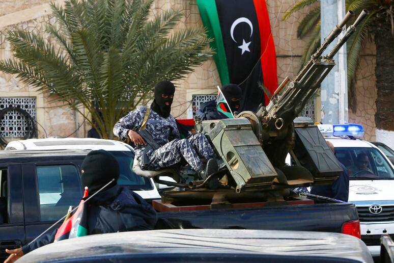 Soldati libici a Tripoli -     RIPRODUZIONE RISERVATA