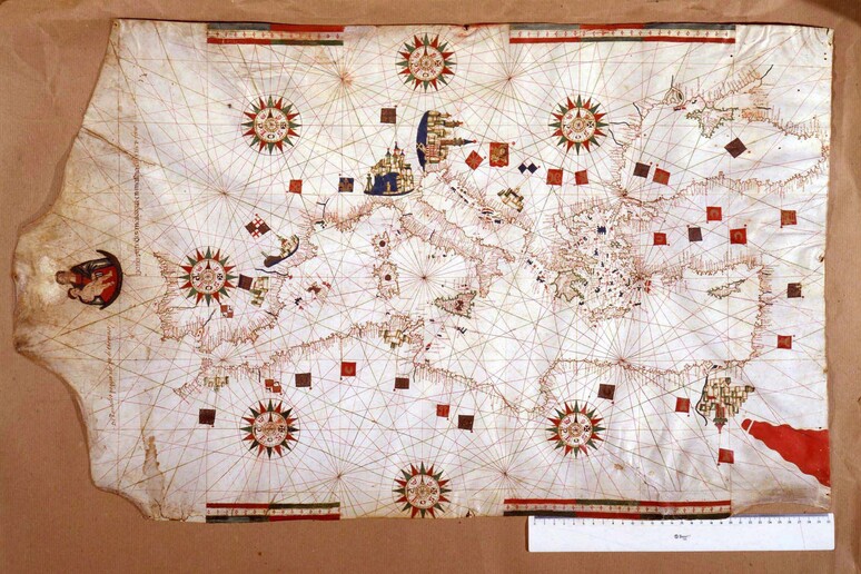 Un 'antica mappa del Mediterraneo -     RIPRODUZIONE RISERVATA