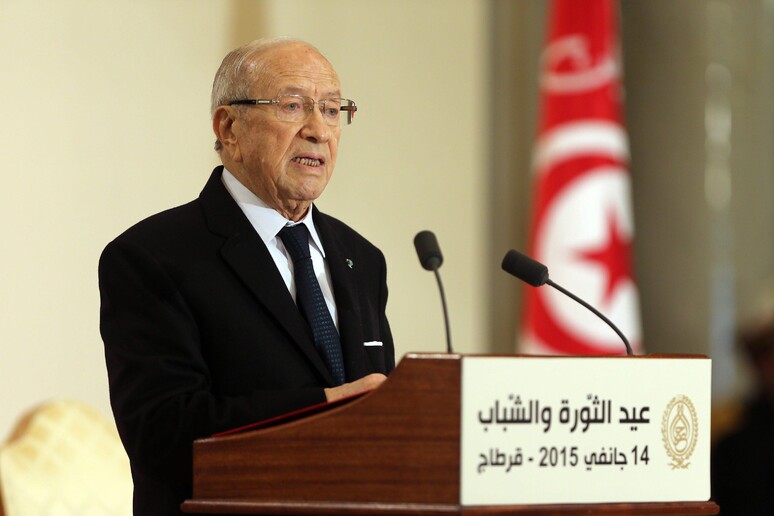 Il presidente tunisino Beji Caid Essebsi -     RIPRODUZIONE RISERVATA