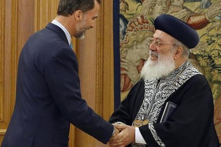 Felipe VI riceve Gran Rabbino Comunità sefardite Gerusalemme, Shlomo Moshe Amar -     RIPRODUZIONE RISERVATA