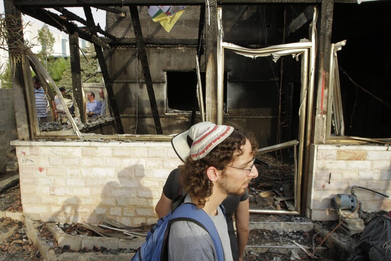 La casa distrutta della famiglia Dawabshe a Duma © ANSA/EPA