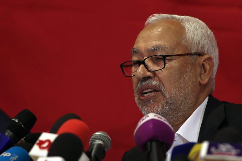 Rashid Ghannouchi, leader del partito di ispirazione islamica tunisino Ennadha. -     RIPRODUZIONE RISERVATA
