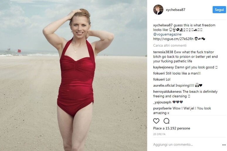 Chelsea Manning su Vogue (dal suo profilo Instagram) - RIPRODUZIONE RISERVATA