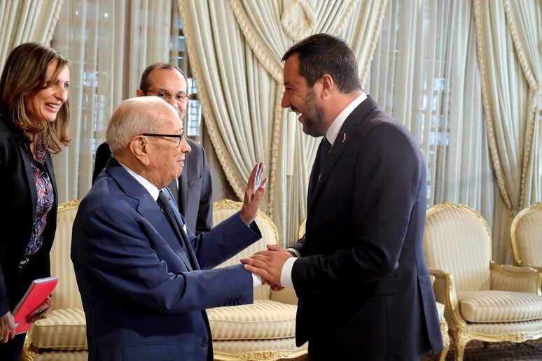 Italian Minister of the Interior Matteo Salvini visits Tunisia © ANSA/EPA