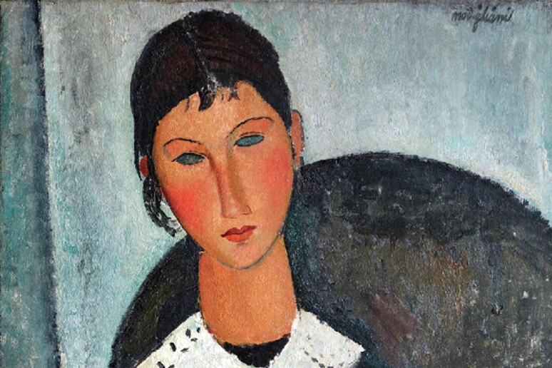 Elvire con colletto bianco (Elvire con collettino) di Amedeo Modigliani, 1917 o 1918 -     RIPRODUZIONE RISERVATA