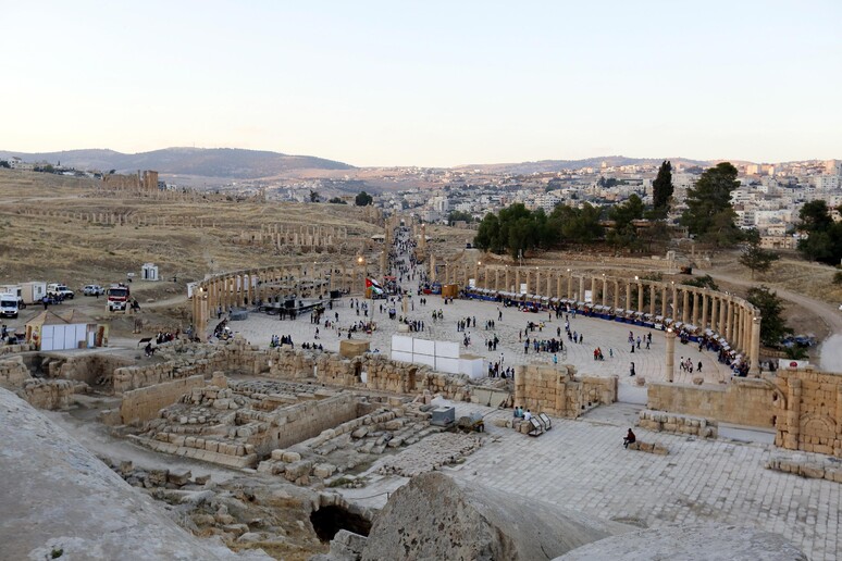 Il sito archeologico di Jerash dove è avvenuto l 'attacco © ANSA/EPA