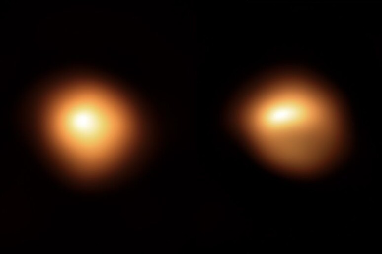Betelgeuse prima e dopo il calo di luminosità (fonte: ESO ESO/M. Montargès et al) - RIPRODUZIONE RISERVATA