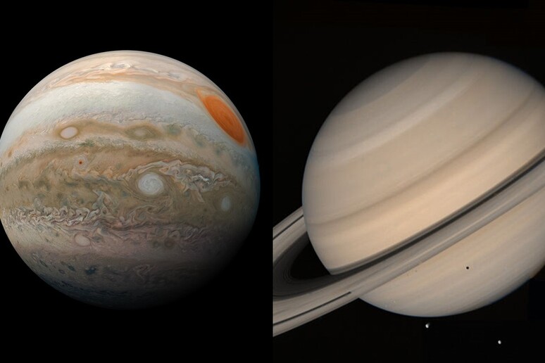 Giove e Saturno i giganti protagonisti del cielo di luglio (fonte:NASA) - RIPRODUZIONE RISERVATA