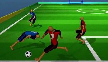 Machine learning football simulator. Credit: Science Robotics (2022) (ANSA)