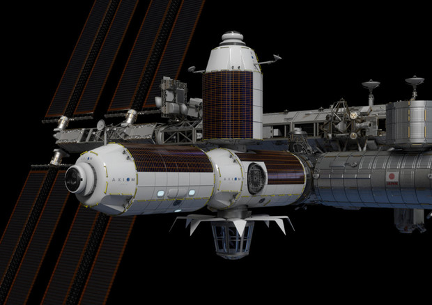 Il primo studio cinematografico in orbita sarà attaccato al modulo della futura stazione spaziale Axiom (fonte: Axiom Space Inc) © ANSA