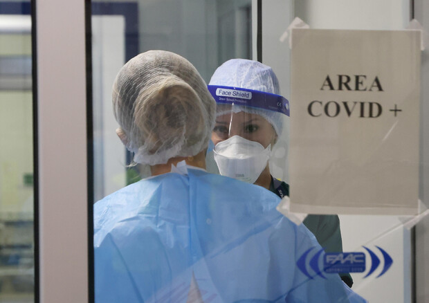 Reparto Covid del pronto soccorso dell' Ospedale Maggiore e Oglio Po di Cremona © ANSA